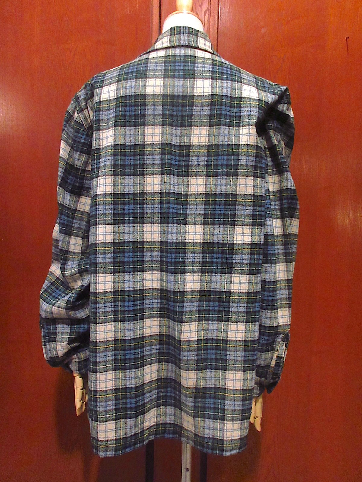 PENDLETON テーラードジャケット ウール チェック M ビンテージ50's○PENDLETONチェックウール3Bテーラードジャケットsize