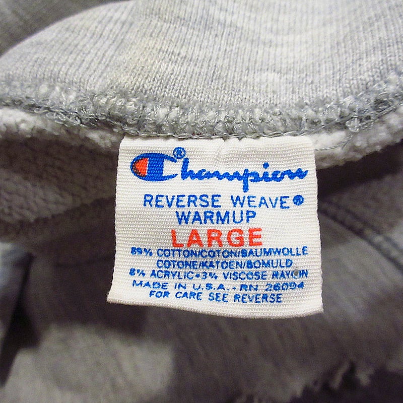 チャンピオンリバースウィーブ　NAVY　80s　vintage　染み込みプリント ビンテージ80's○Champion NAVY染み込みプリントリバース