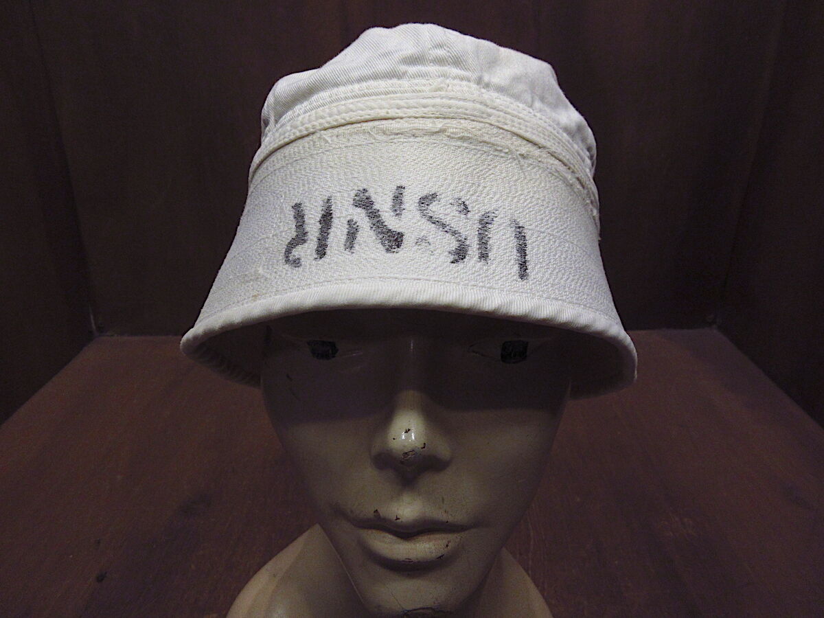 40s 50s USN セーラーハット ステンシル ビンテージ 雰囲気◎ 40s 50s USN セーラーハット ステンシル ビンテージ 雰囲気◎