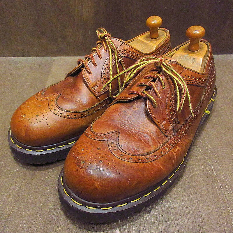 MADE IN ENGLAND Dr.Martens 3989ウイングチップ5ホールシューズ茶...