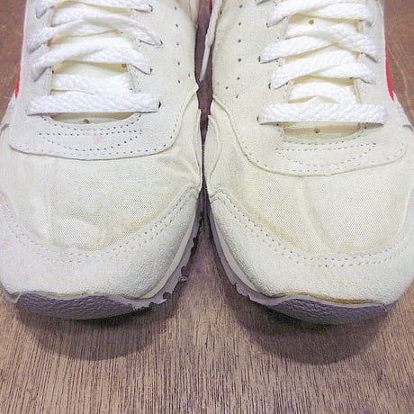 ビンテージ80’s●DEADSTOCK BROOKSスニーカー白×赤size 9●231026j4-m-snk-27cm古着1980sデッドストック靴