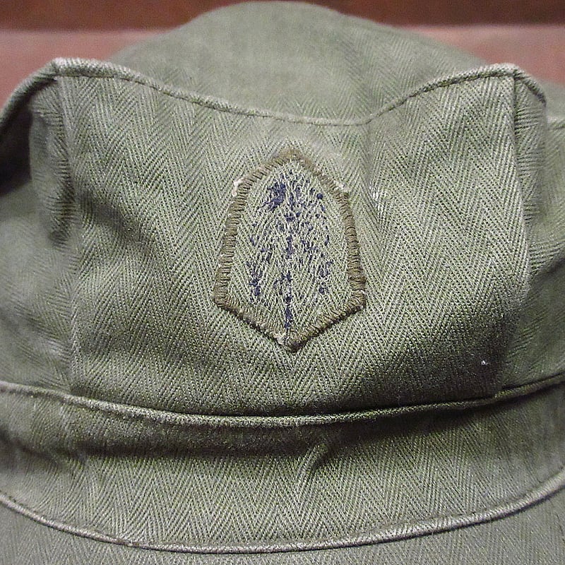 40s WW2 US ARMY HBT ユーティリティ キャップ 米軍実物