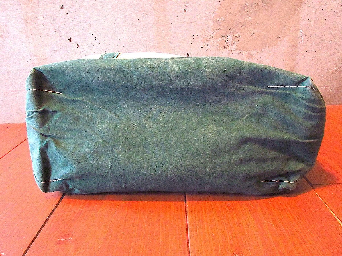 L.L.Bean刺繍入りキャンバストートバッグ緑×白○231216j4-bag-tt 