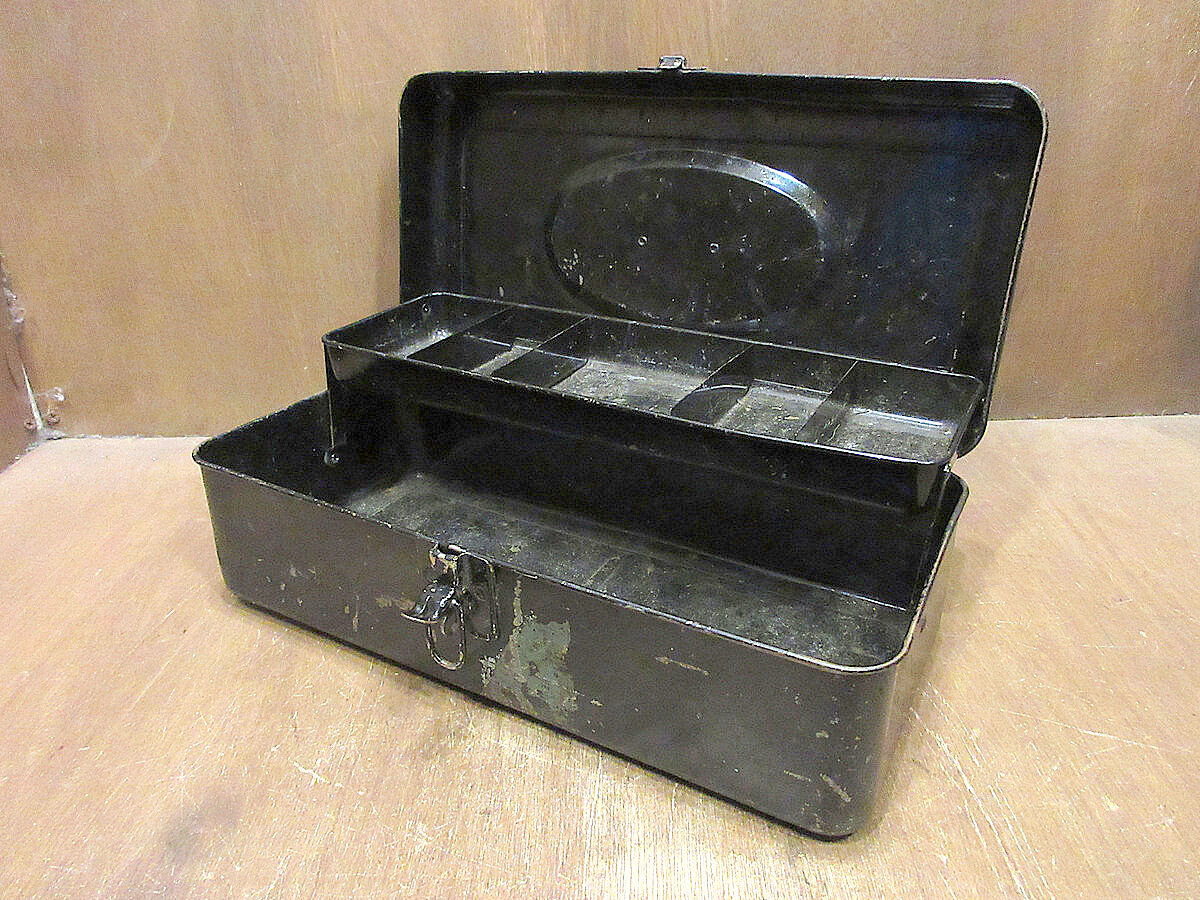 ビンテージ-60's○Union UTILITY CHESTツールボックス黒○230920j8