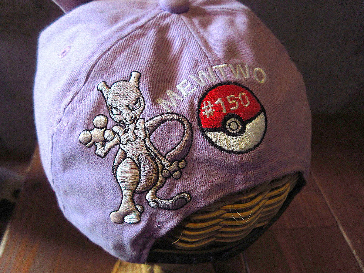 ビンテージ2000's○Poke'Mon MEWTWOスナップバックキャップ○250130b4