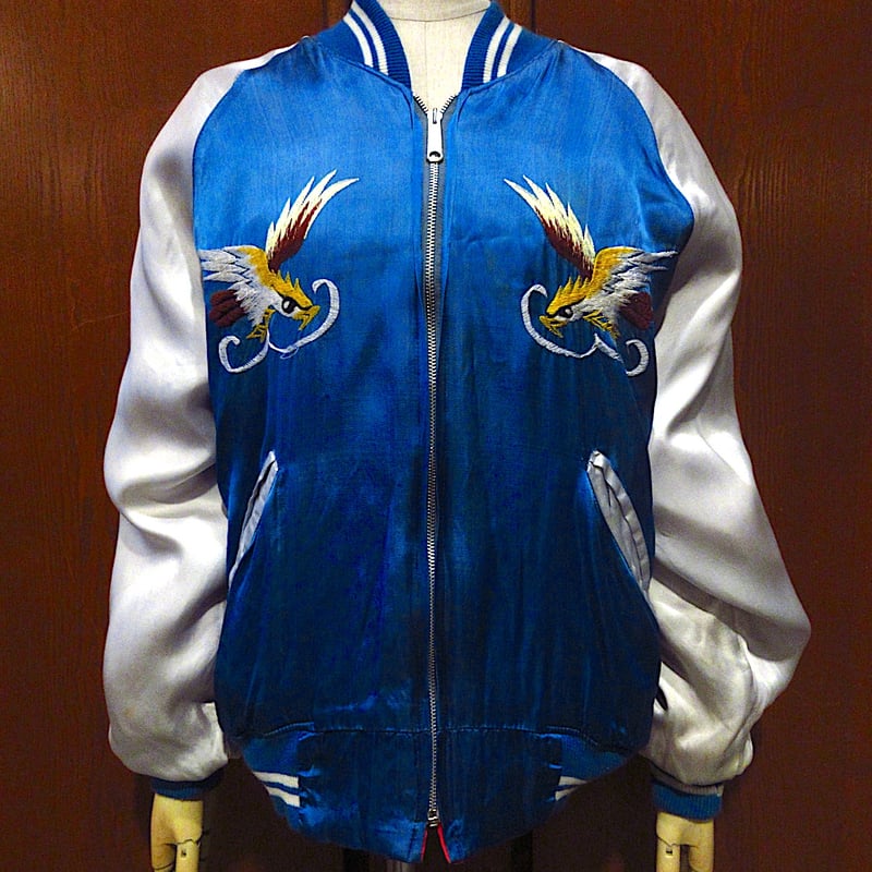 70’s サテン　スーベニア　ジャケット ビンテージ70's80's○JAPANサテンスーベニアジャケットsize L○231104m6
