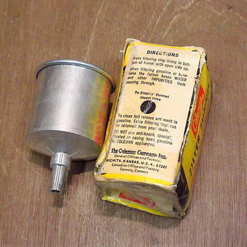 ビンテージ○Coleman No.0 アルミファンネル 元箱付き○210120n7