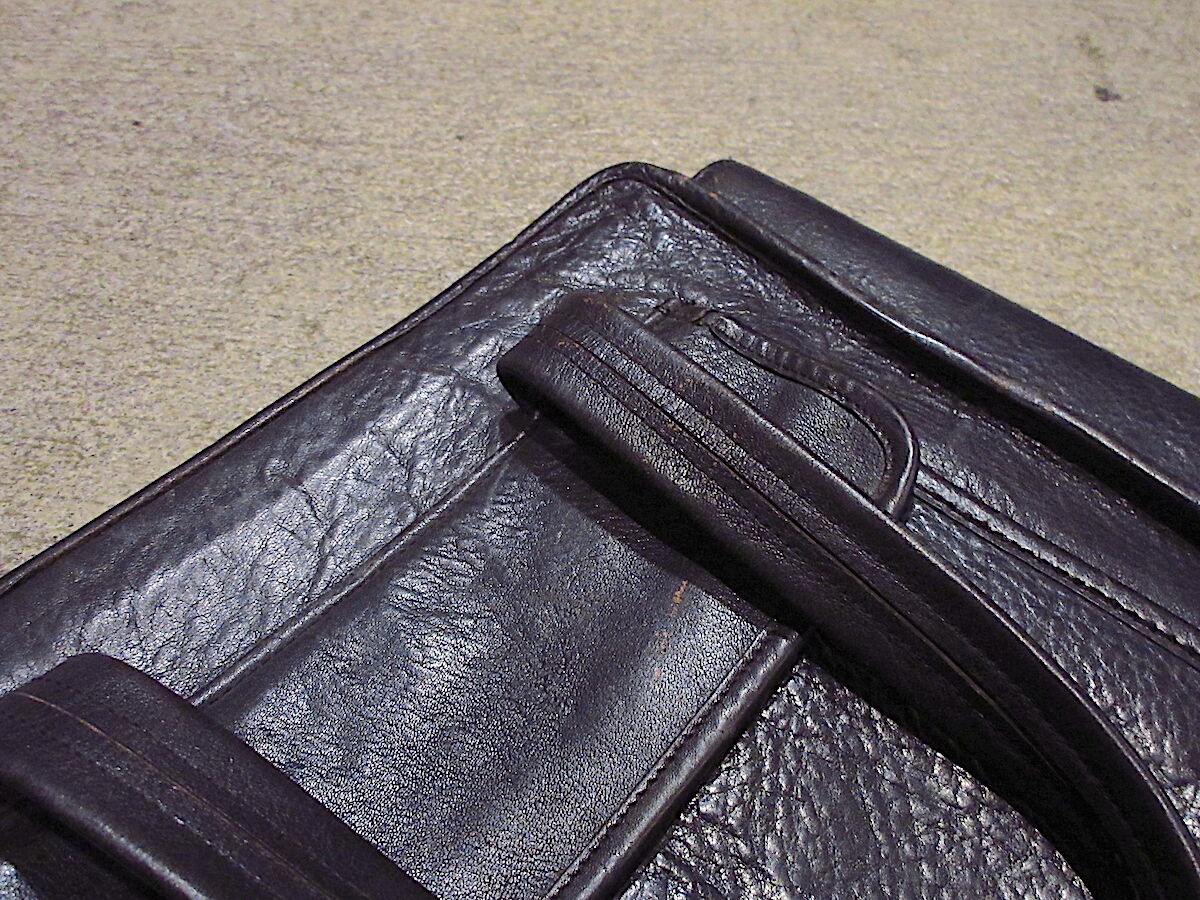 ビンテージ○オールドコーチ裏地マルチストライプレザー