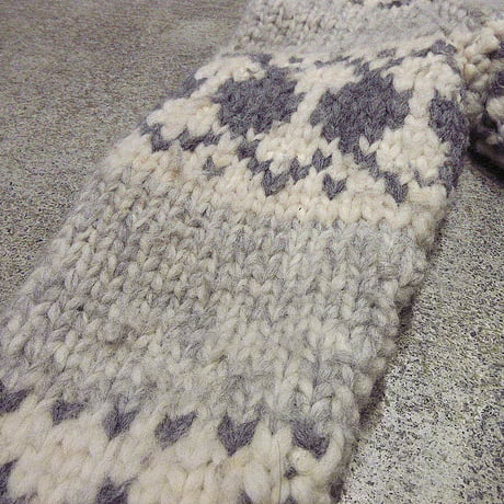 ビンテージ70’s●ノルディックラグランカウチンセーター●221224s3-m-cow 1970sジップアップショールカラーニットカーディガン
