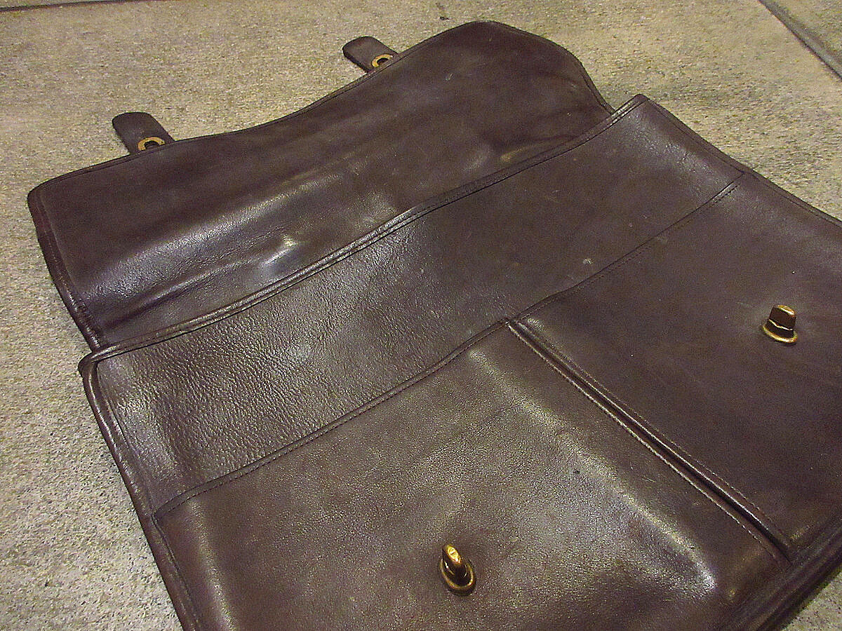 ビンテージ○オールドコーチレザーブリーフケース焦げ茶