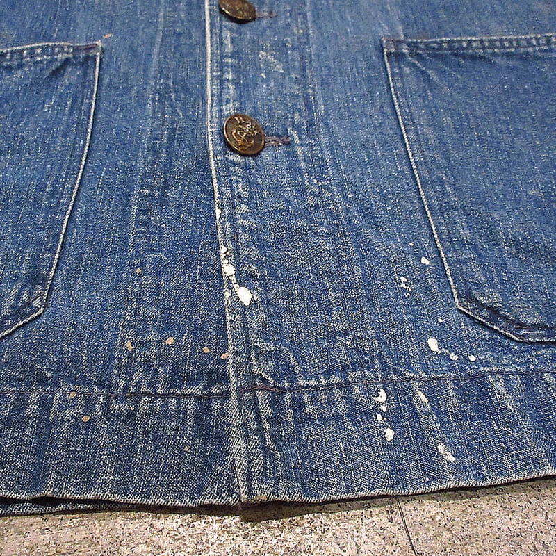 ビンテージ40's○U.S.NAVYショールカラーデニムカバーオール ビンテージ40's○U.S.NAVYショールカラーデニムカバーオール