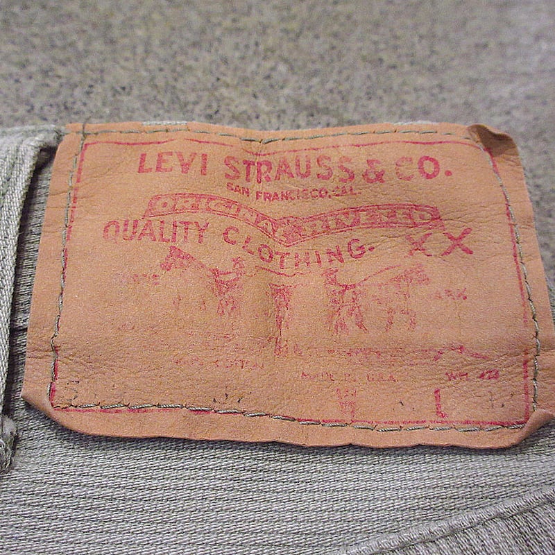 ビンテージ60's○Levi's 519ピケA Typeグレー実寸W79cm○230528i7