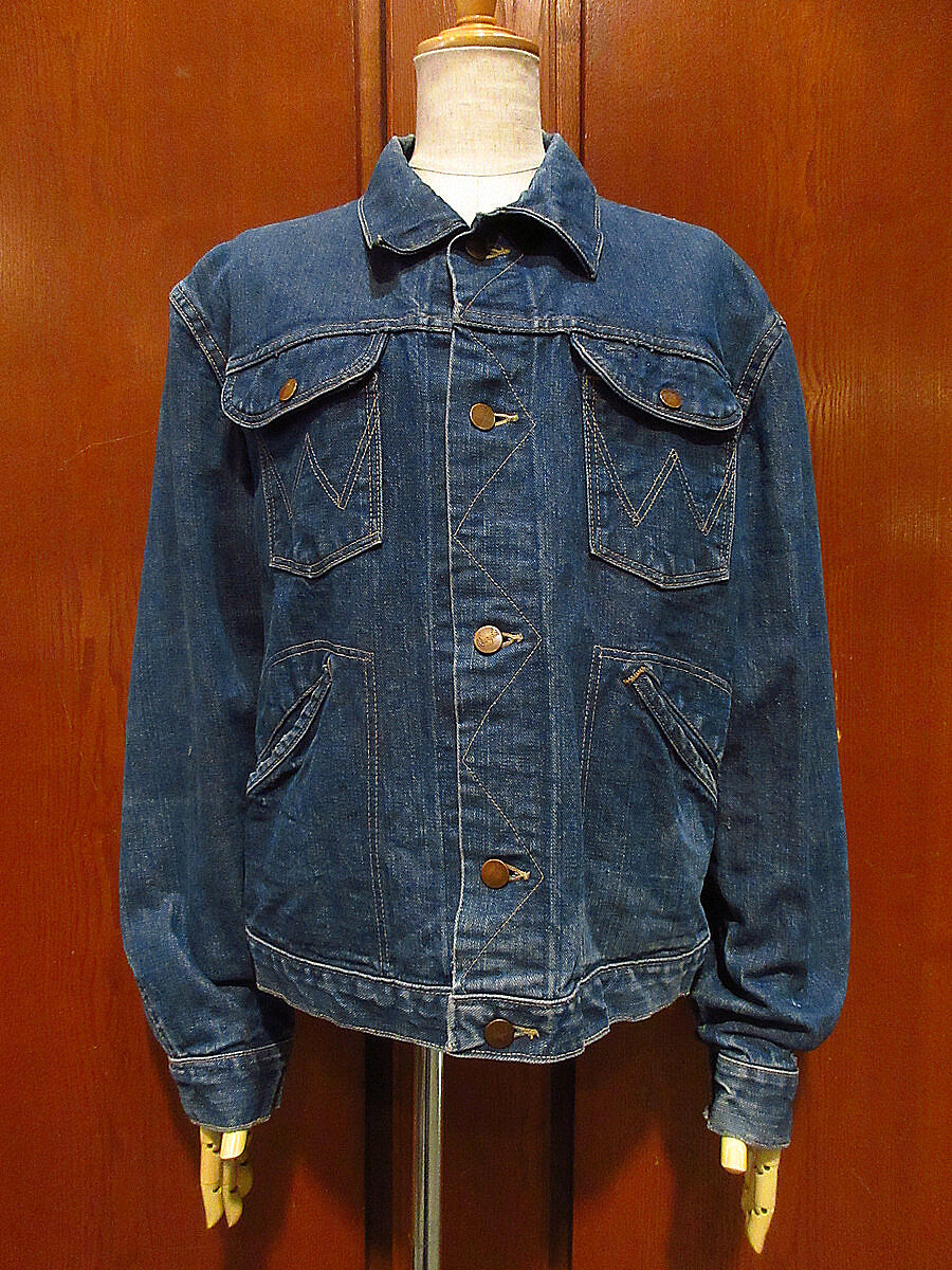 Wrangler 60susa製 デニムジャケット ビンテージ60's○Wrangler 24MJデニムジャケットsize 40