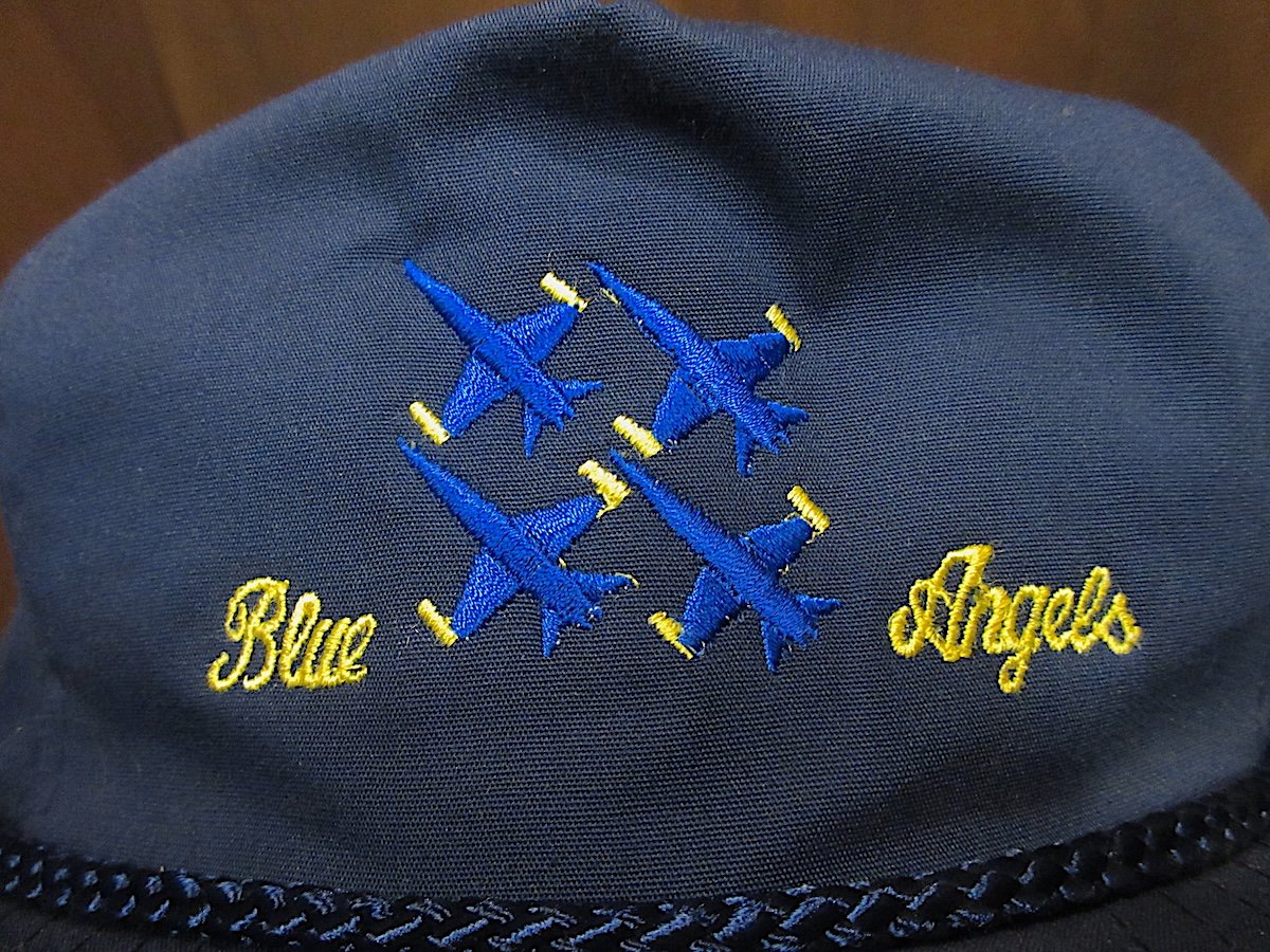 ビンテージ90's2000's○BlueAngels刺繍入り6パネルキャップ