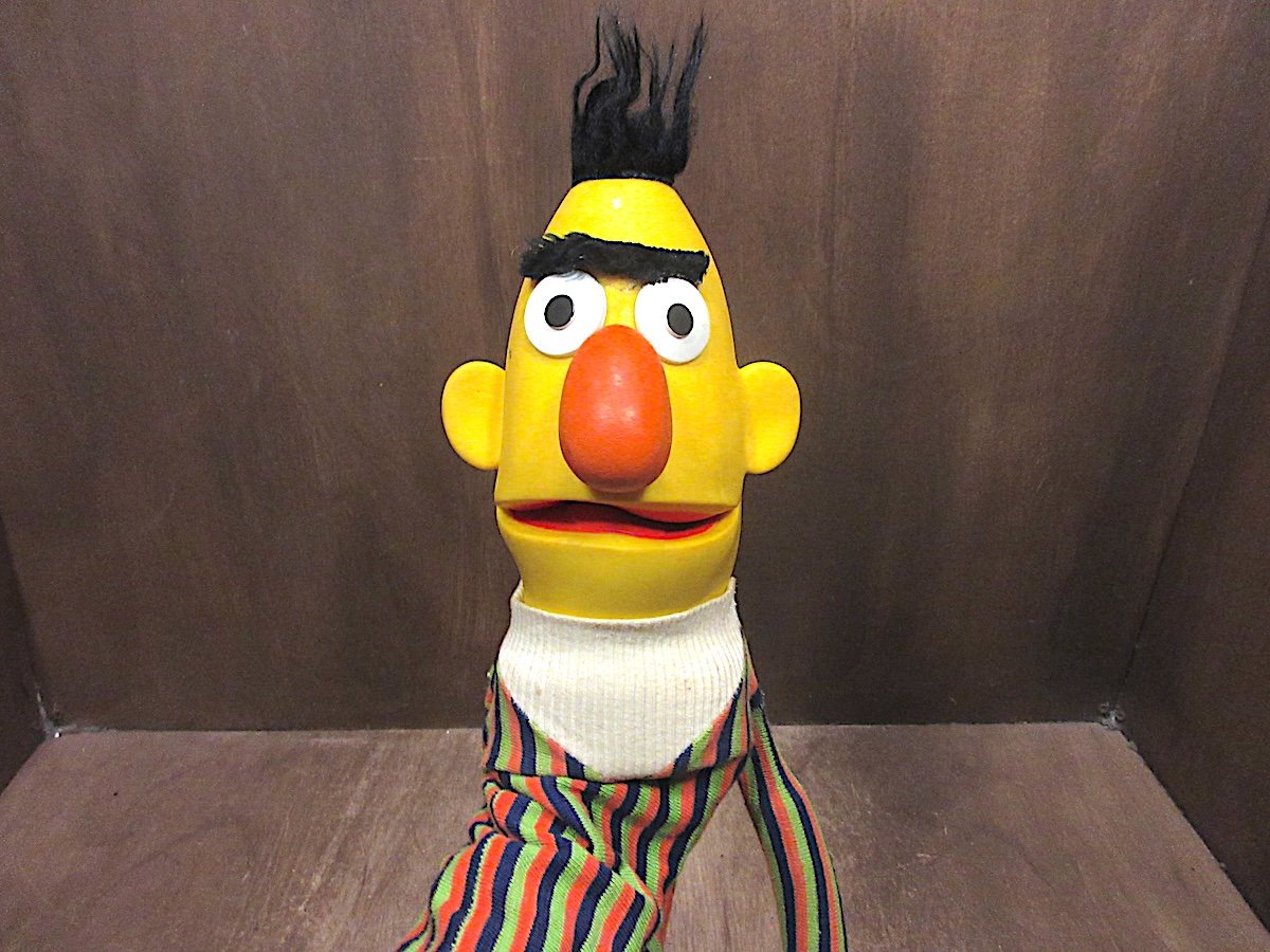 ビンテージ70's○バートソフビハンドパペット○251101n7-dollセサミ