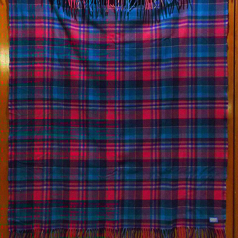 ビンテージ70's80's○PENDLETONチェックウールブランケットsize 164cm×