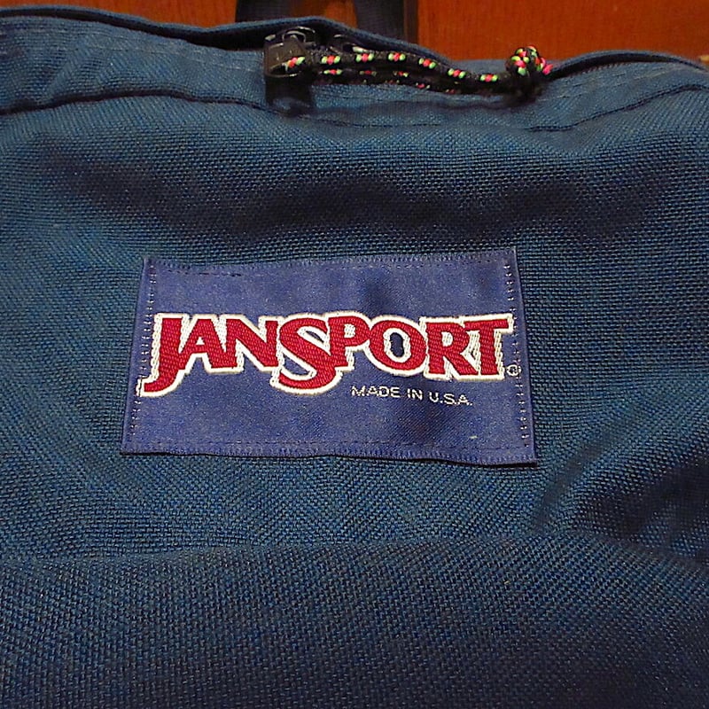 MADE IN U.S.A JANSPORTボトムレザーバックパック 紺○220507r8-b
