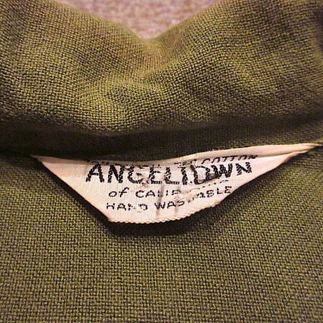 ビンテージ60’s●ANGELTOWNチェーンステッチ入り半袖ボウリングシャツ緑●200718s6-m-sssh-bwアメリカボウリング会議ボーリングシャツ