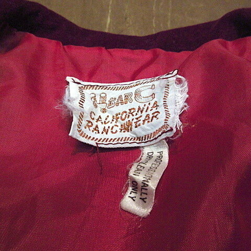 70s テーラードジャケット　ウエスタン　hberc エイチバーシー USA製 70s H BAR C Western Jacket 黒 M エイチバーシー