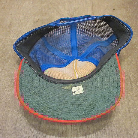 ビンテージ70’s80’s●DEADSTOCK ALASKAスナップバックメッシュキャップ赤×青×白●250320j5-m-cp-bb古着1970s1980s