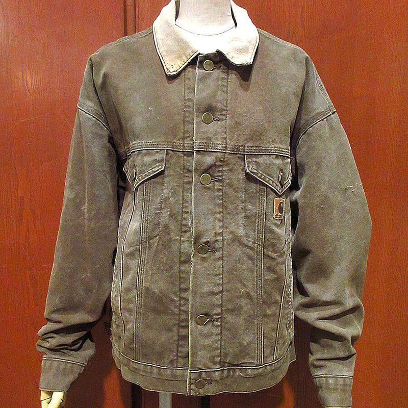 Carhartt裏地ブランケットダック地トラッカージャケット