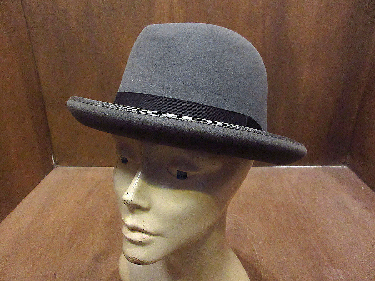 ビンテージ50s○Disneyフェルトホンブルグハットグレー○220127k4-m-ht