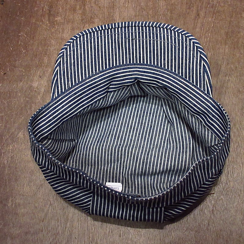 VlNTAGE WORK CAP ヒッコリーストライプ ×ネイビー 帽子│ヴィテージ古着屋Feeet 通販 名古屋 大須 メンズ