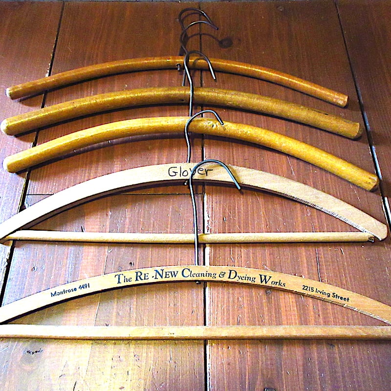 ビンテージ○ウッドハンガー5本セット○250731j3-otclct古着小物
