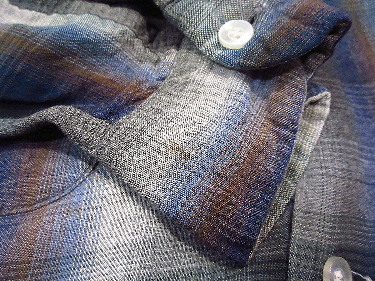 ビンテージ60's○TOWNCRAFT Penneysシャドーチェックレーヨンシャツ