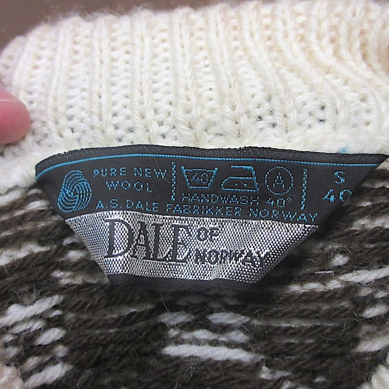 ビンテージ○DALE OF NORWAYノルディック柄ウールカーディガンsize S