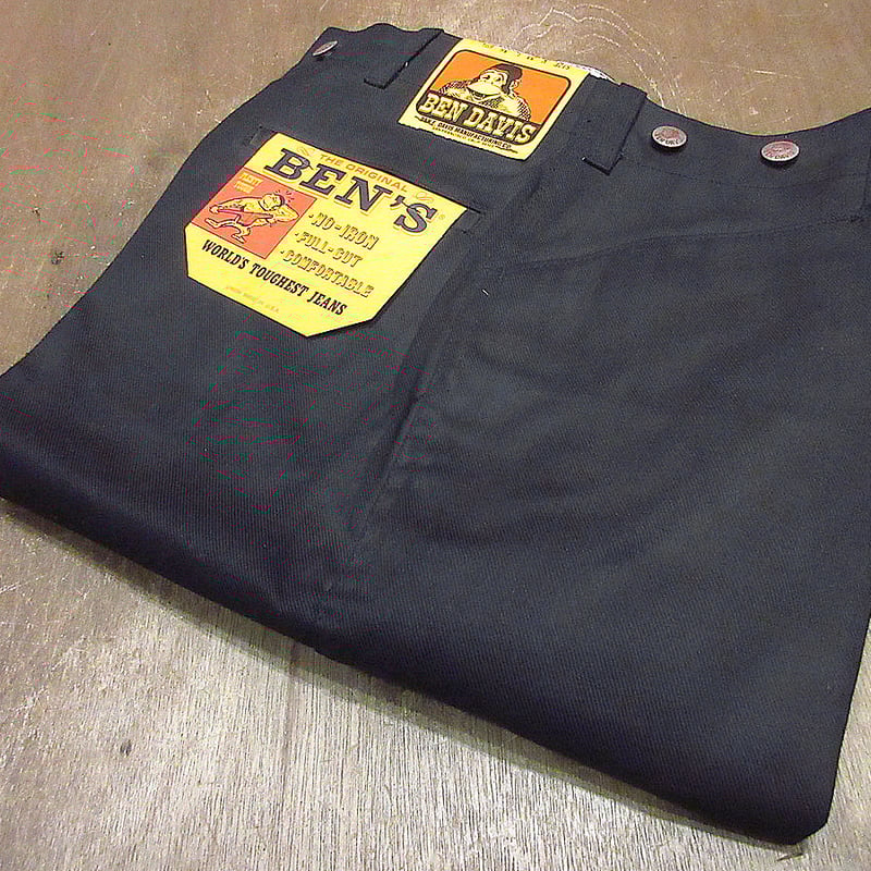 ビンテージ70's80's○DEADSTOCK BEN DAVISワークパンツ黒表記W33 ビンテージ70's80's○DEADSTOCK BEN DAVISワークパンツ黒表記W33