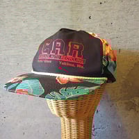 ビンテージ90’s●DEADSTOCK CARボタニカル柄スナップバックキャップ●240608k3-m-cp-bb 1990sデッドストック花柄車帽子メンズ