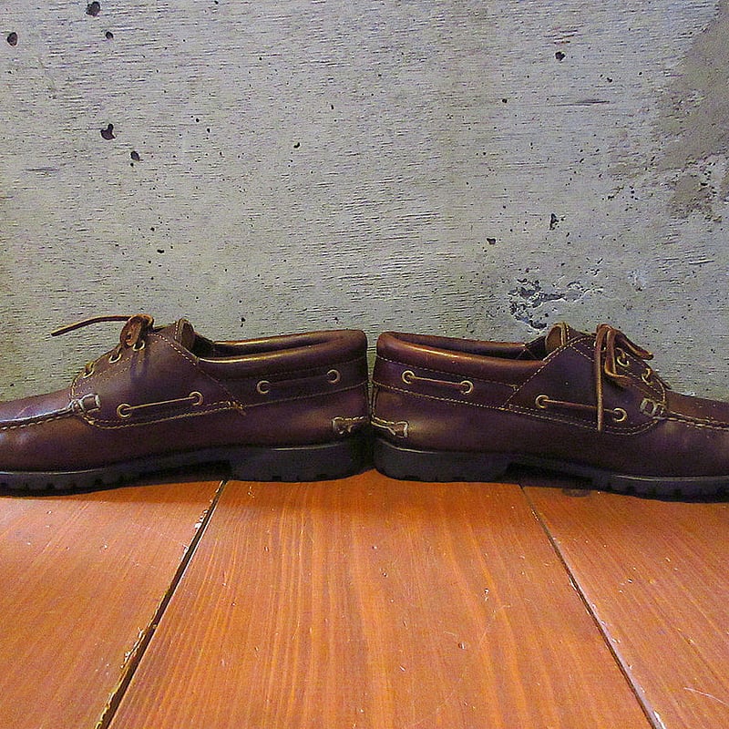 ビンテージ80's90's○Timberlandスリーアイレットクラシックラグデッキ
