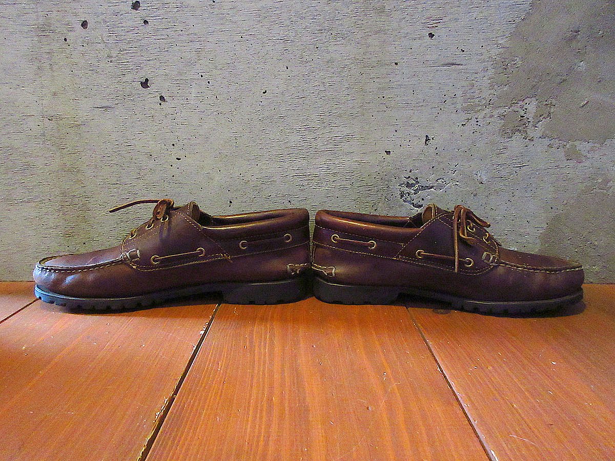 ビンテージ80's90's○Timberlandスリーアイレットクラシックラグデッキ