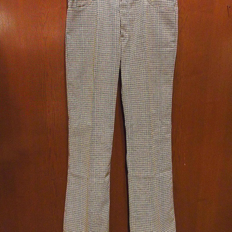 ビンテージ70's○Levi's STA-PREST千鳥格子ブーツカットパンツ表記W36