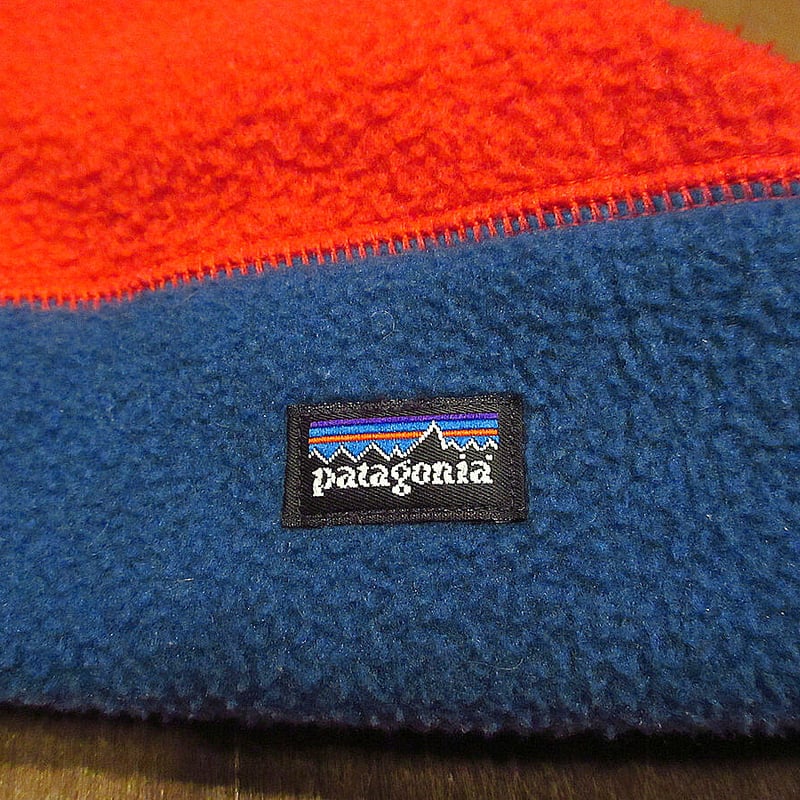 ビンテージ90's○Patagoniaキッズツートーンフリースキャップ ビンテージ90's○Patagoniaキッズツートーンフリースキャップ