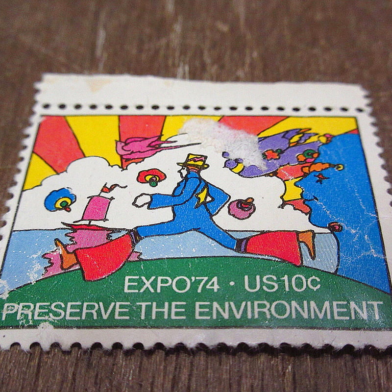 ビンテージ70's○Peter Max EXPO'74 US10￠記念切手セット○220118