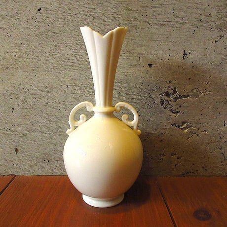 ビンテージ●LENOXセラミック フラワーベース白●240103k1-otclct花瓶インテリアディスプレイ雑貨