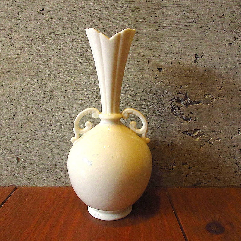 ビンテージ○LENOXセラミック フラワーベース白○240103k1-otclct花瓶