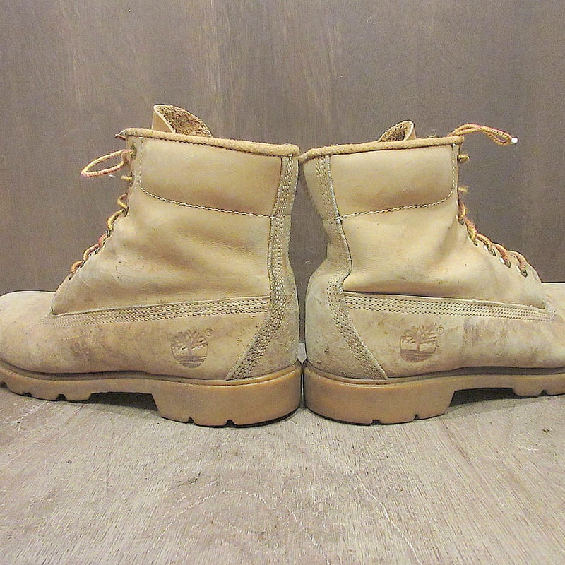 ビンテージ80's90's○Timberland黒タグイエローブーツ○250417j1-m-b