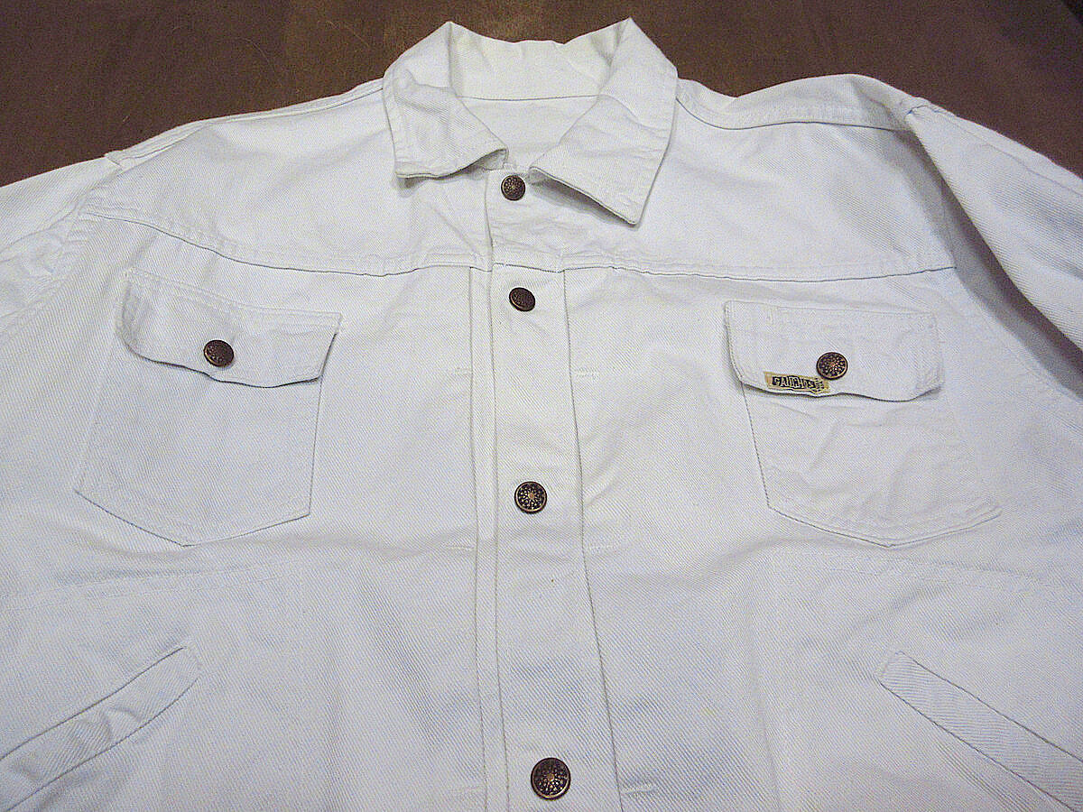 ビンテージ60's○GAUCHOS 4つポケットデニムジャケット白○220831s3-m
