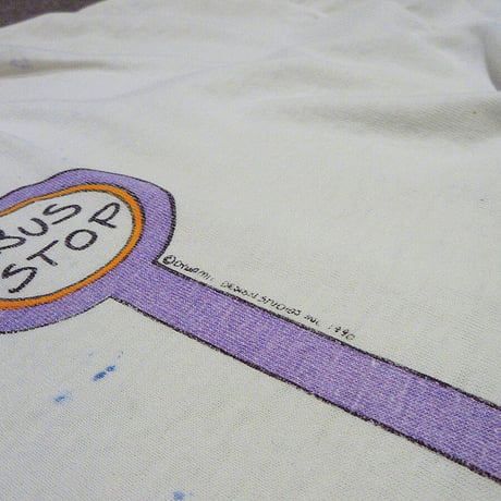 ビンテージ90's●DYNAMIC DESIGN STUDIOSコットンアートプリントTシャツ白●220917s5-m-tsh-ot 1990s古着メンズトップスUSA製