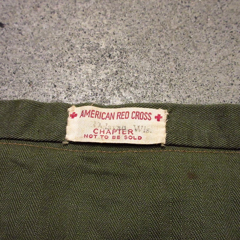 ビンテージ40's○AMERICAN RED CROSS HBTエプロンバッグ○210416s
