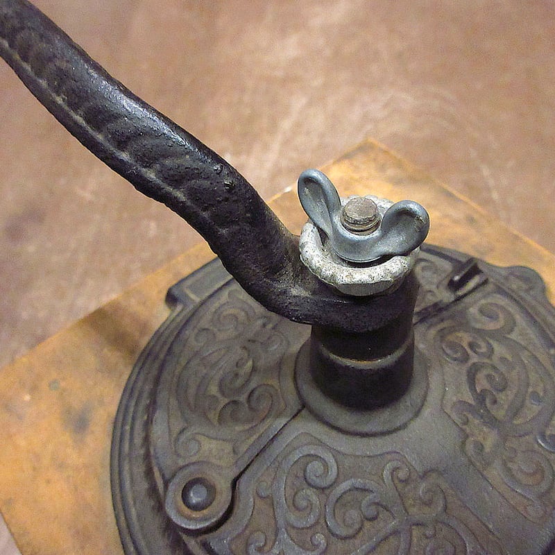 ビンテージ-1900's○ウッド×キャストアイアンコーヒーミル○231206j3