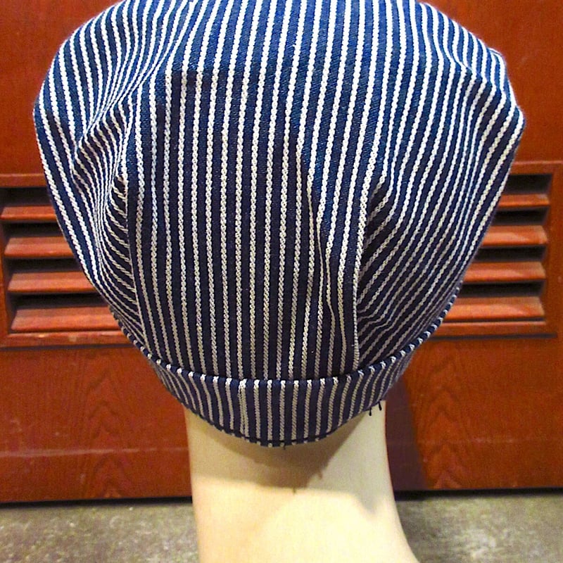 ビンテージ70's○ヒッコリーストライプワークキャップsize 6 7/8