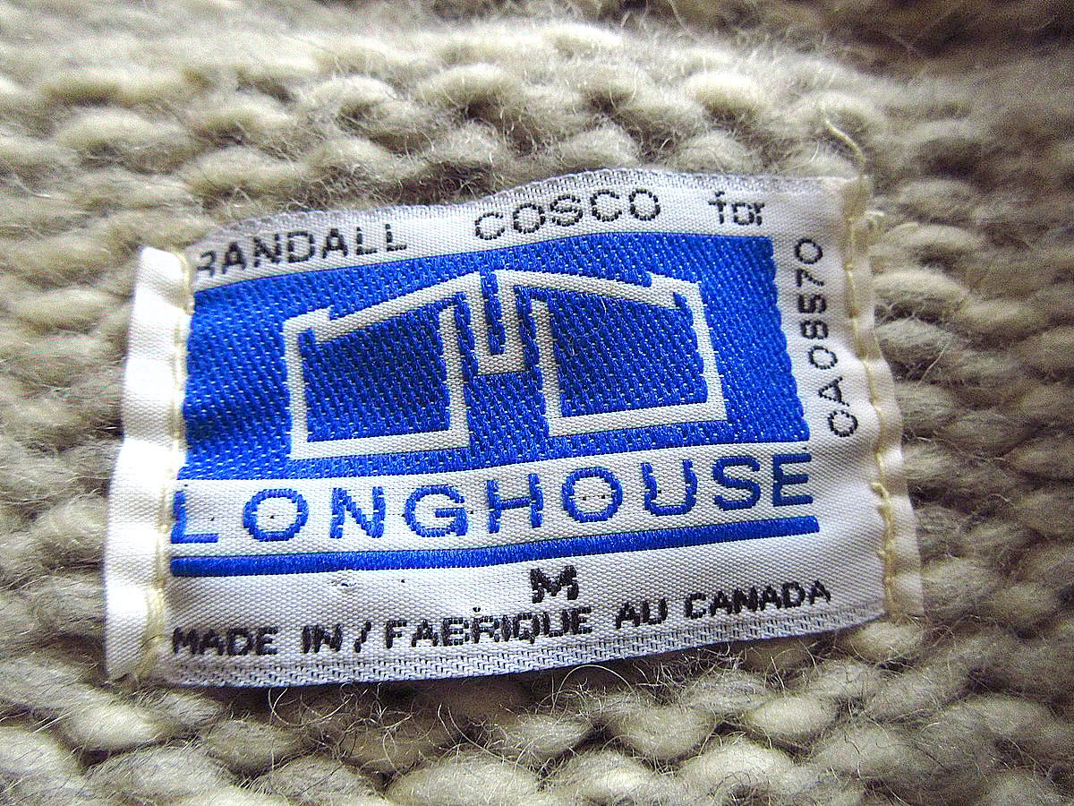 ビンテージ○LONG HOUSE波カウチンセーターsize M○231107k-m ビンテージ○LONG HOUSE波カウチンセーターsize M○231107k-m
