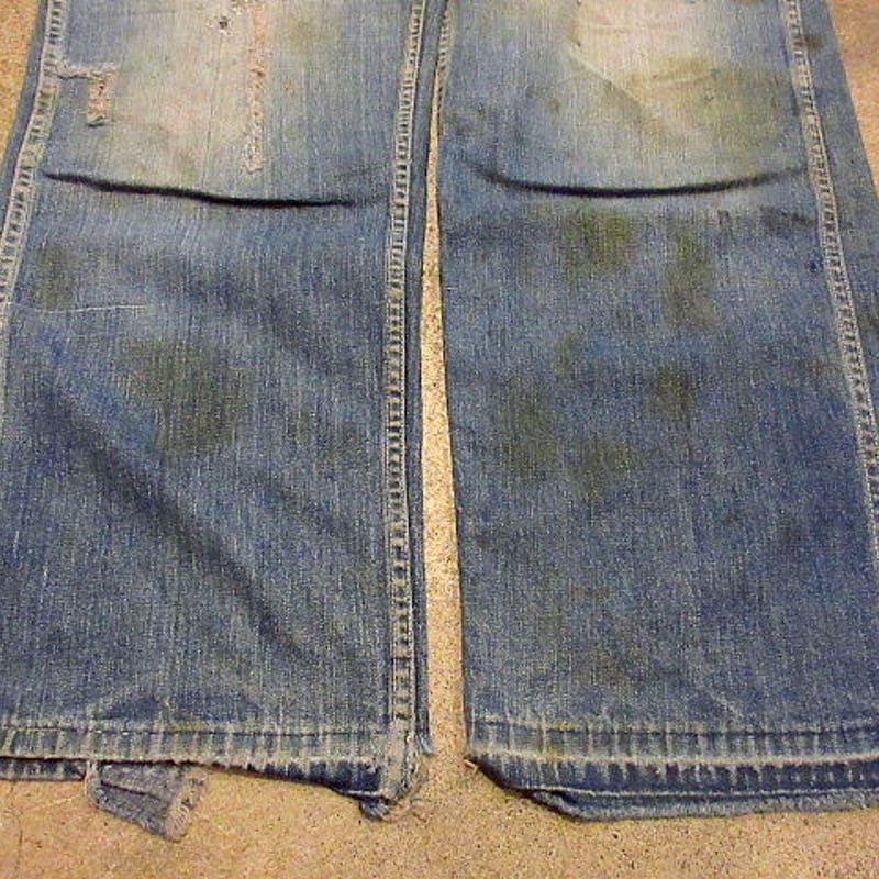ビンテージ40's○ドナーツボタンデニムペインターパンツ W74cm