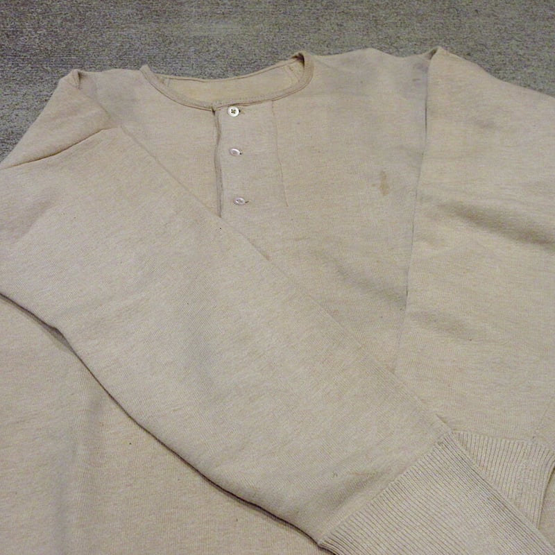 ビンテージ30's40's○コットンヘンリーネックアンダーシャツ○221006r6
