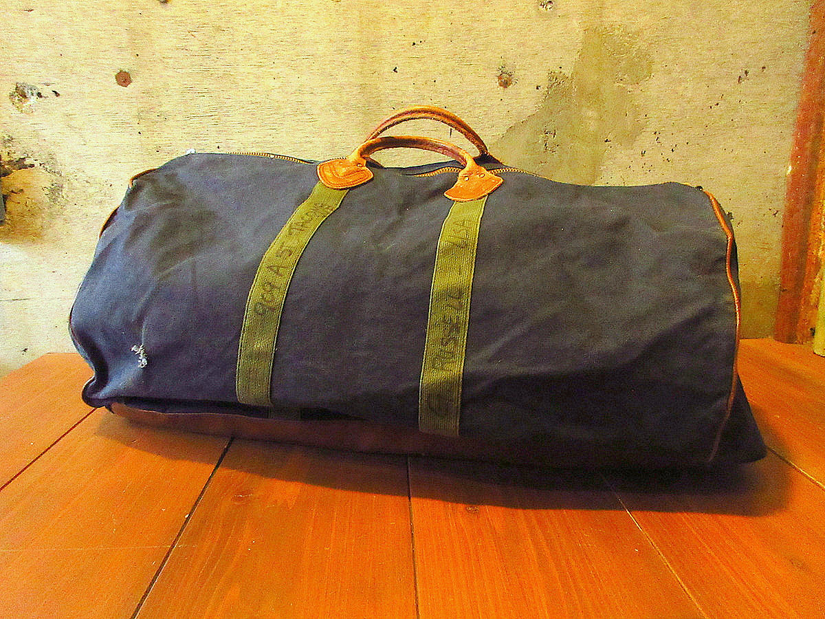 ビンテージ80's○L.L.Beanキャンバスボストンバッグ紺○231205k7-bag-bs