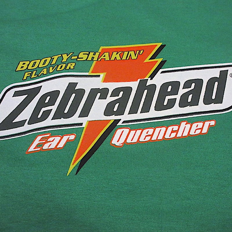 Zebrahead バンドTシャツ グリーン レア ヴィンテージ ビンテージ2000's○Zebrahead Ear QuencherプリントTシャツ緑○260